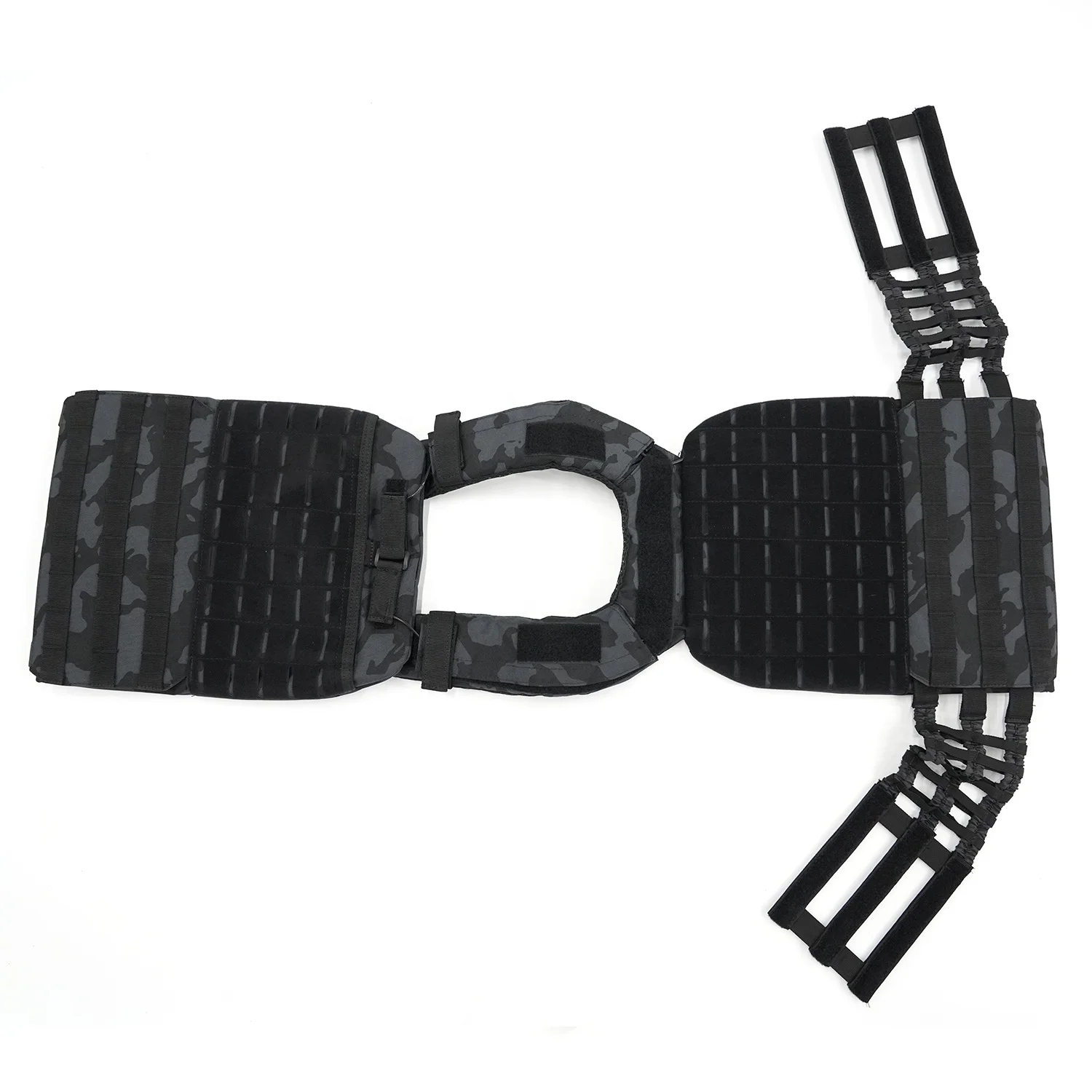 Black Adjustable Running Fitness Workout Tactical  Weight Vest for men  Gym Unisex Training steel plate Oxford 600D