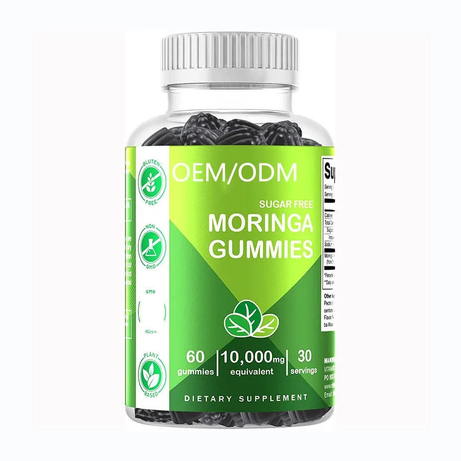 Factory Direct OEM Sugar-Free Moringa Gummies Herbal Immunity Enhancers for Adults Dosage Form Gummy Candy Not Pregnant Women