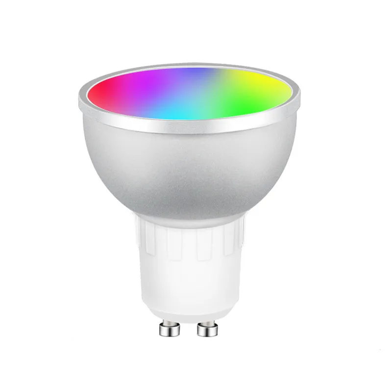 Wifi Zigbee High Lumen flicker free spotlight GU10 Dimmable aluminum Smart light Blub