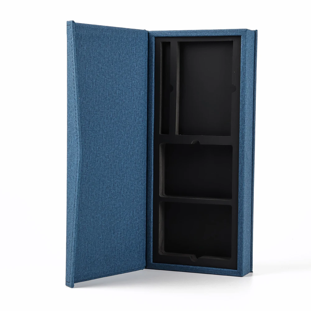 Изготовленный на заказ Логотип многоразовый ручной работы PU кожаный нож мебель в розницу Роскошные Магнитные Флип подарочные коробки для дисплея