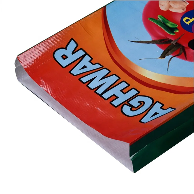 OEM ODMPrinted Packing vegetables Fruits Laminated 25kg Recyclable fertilizer PP Woven Bag