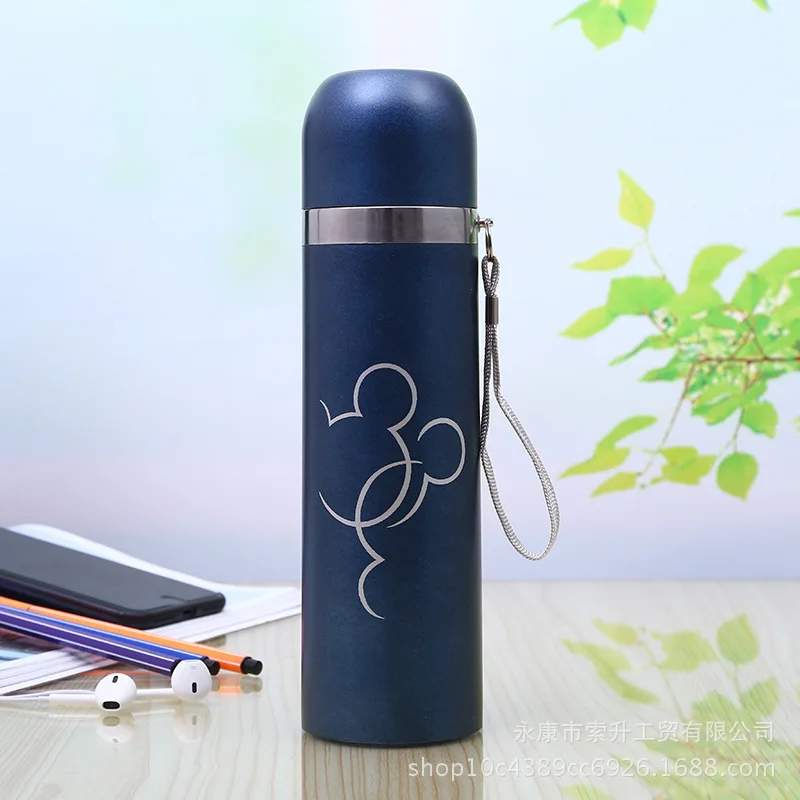 500ML  Stainless Steel Water Bottle Cartoon Thermos Mug Drinkware