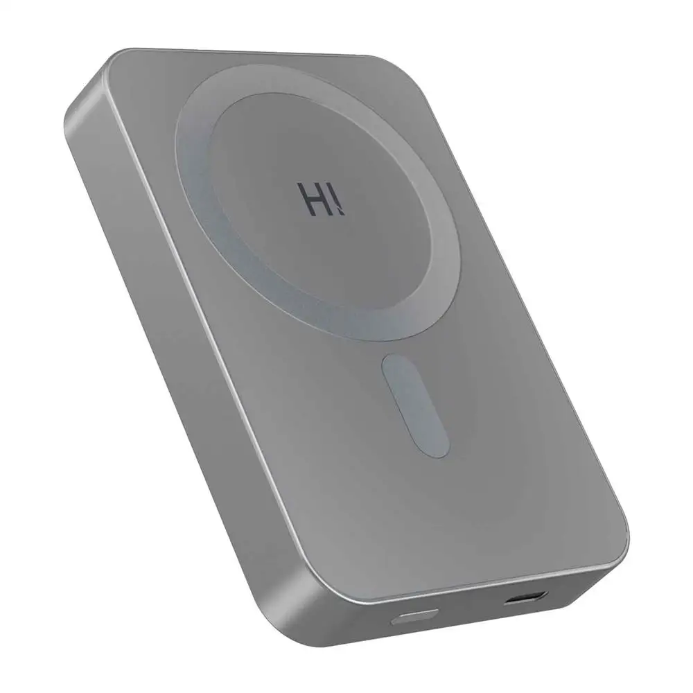 HINOVO MB1-10000 Big Battery Capacity 10000mAh Slim Portable Metal Body Phone Charger Magnetic Wireless Power Bank