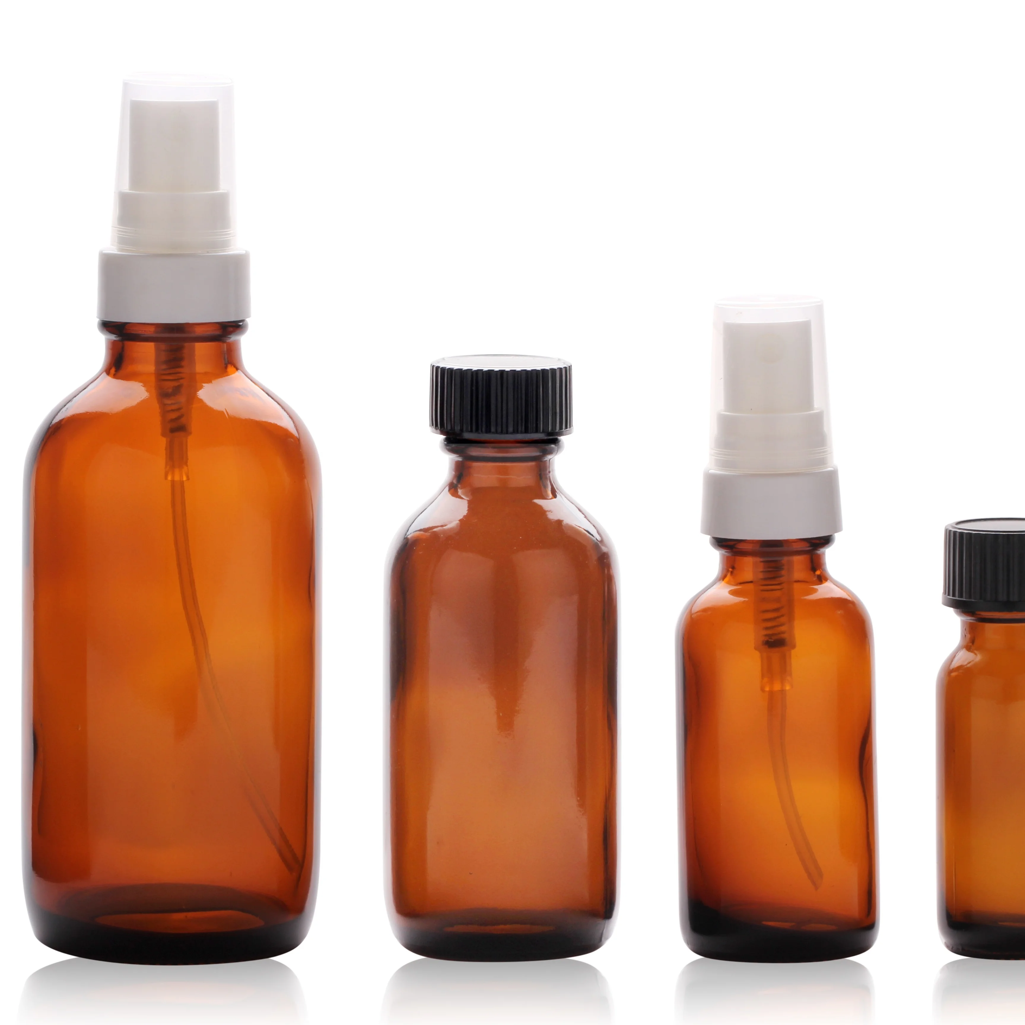 
 TP-2-83 1 унций 2 унций 4 унций Янтарная стеклянная бутылка-распылитель lucifugal для косметического эфирного масла и сыворотки здравоохранения с насосным распылителем  