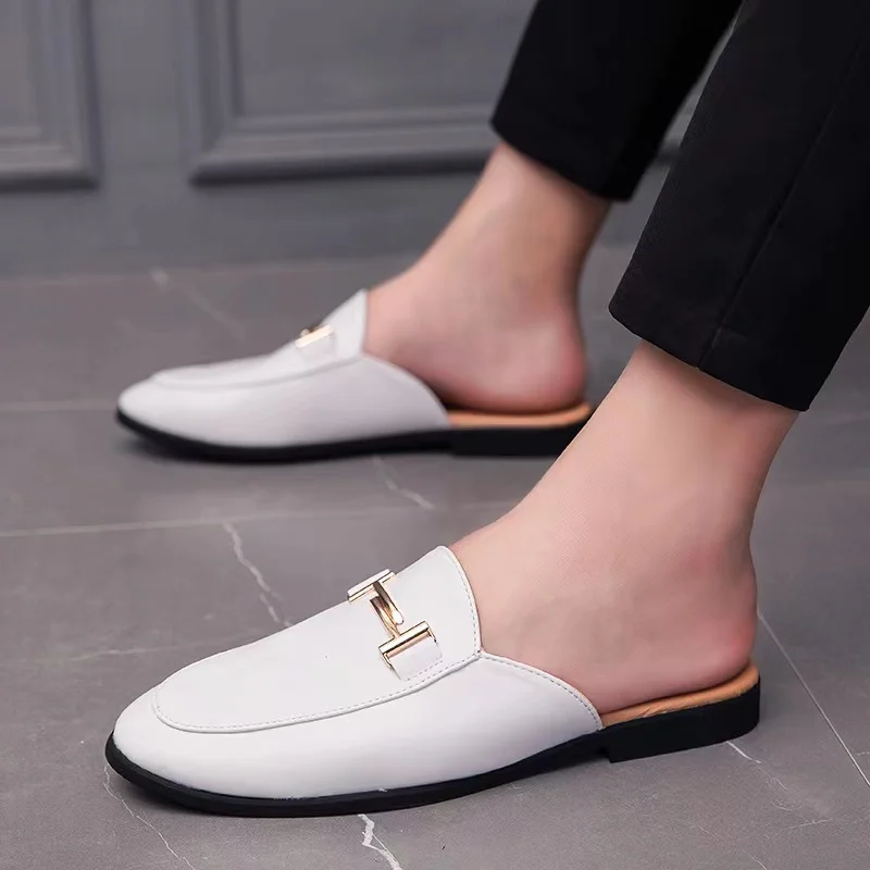 2023 New Loafer Shoes Mens Arabic Sandal Men Leather Slippers Sandals Male Leather Palm Home Slippers For Men Leather Slippers