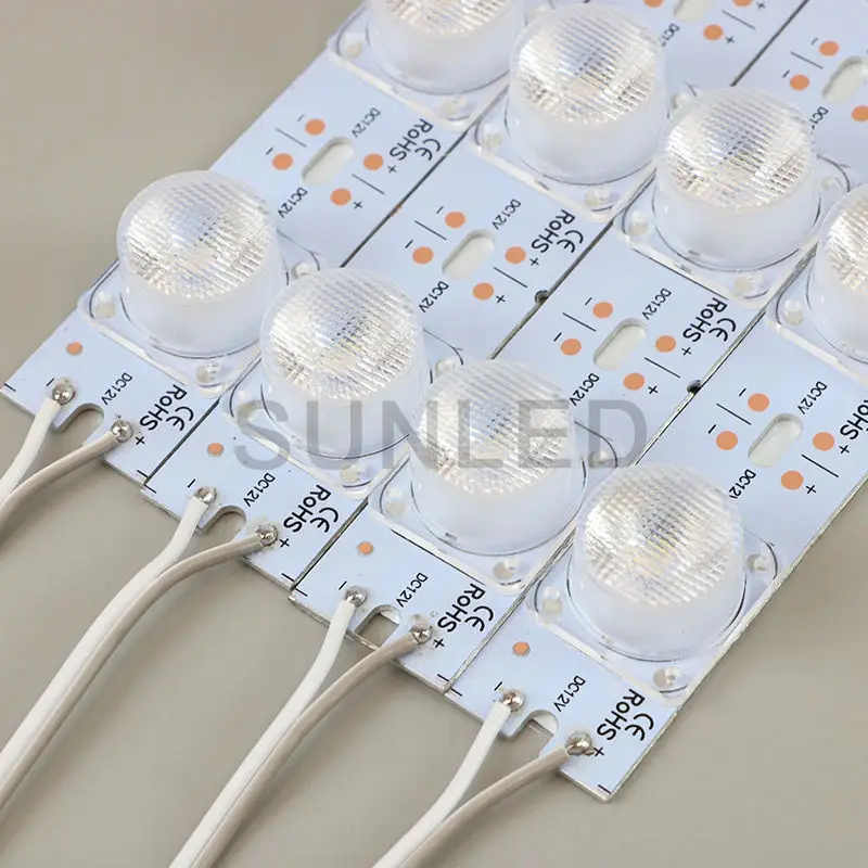 Sunled SMD 3030 DC12V 12W Lens Deffuse Reflection LED  Strip Diffuse LED Bar Light Backlight
