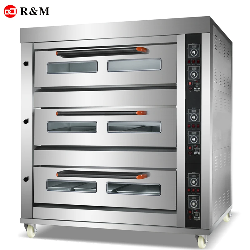 Industrial 3 Deck Gas tray Oven Baking Bread Oven for Bakery 2020,pizza baking machine bread commercial gas oven for bakery sale
