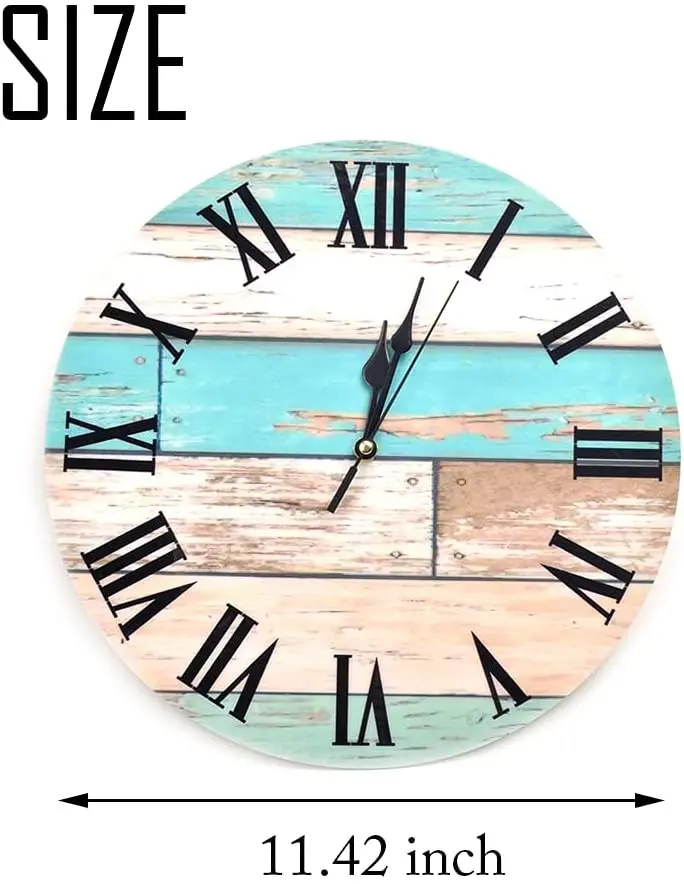3D DIY Quartz Clocks Vintage Rustic Wooden Wall Clock Antique Shabby Retro Watches Home Kitchen Room Decoration Living Room