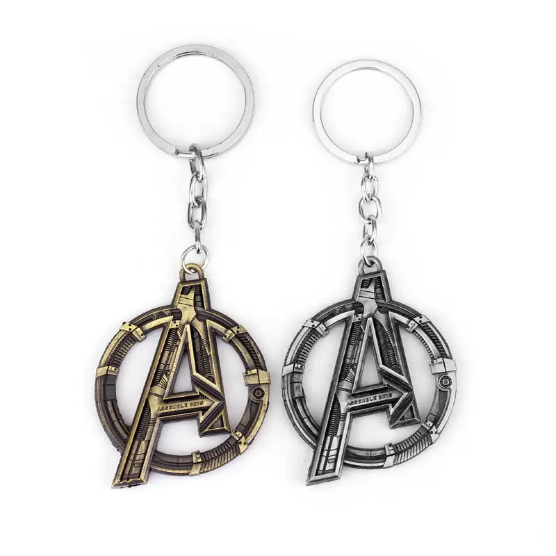 Wholesale Avengers A Logo Bronze Metal Keychain For Gifts