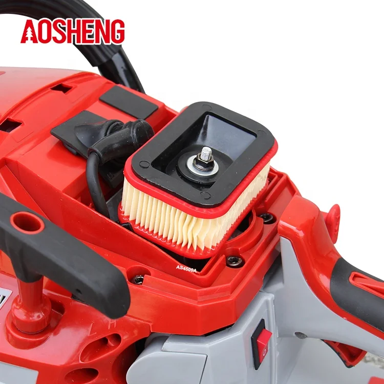 AOSHENG chainsaw blue 45cc petrol garden low noise chainsaw made in china