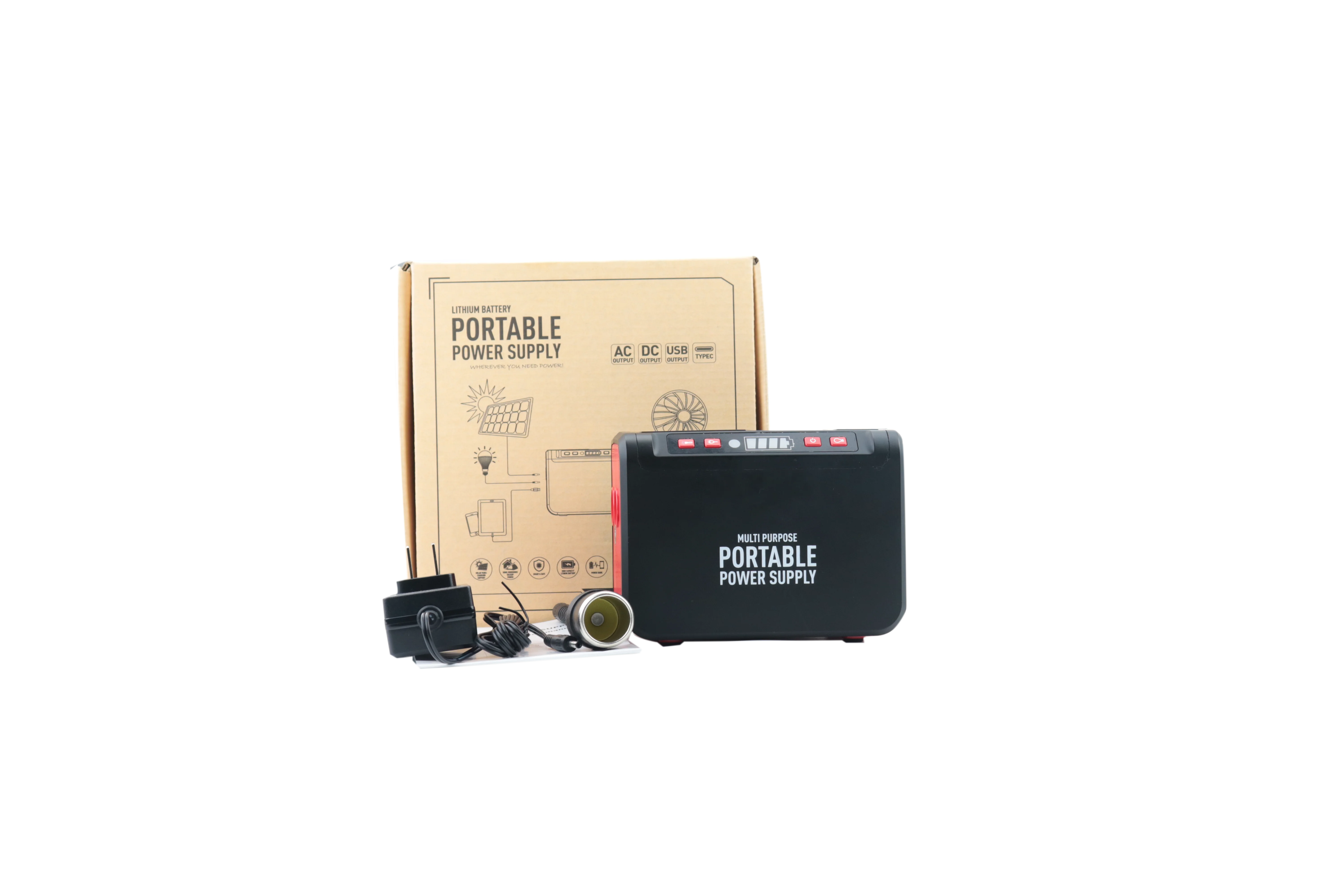 Factory wholesale 74WH 80W backup power solar generator