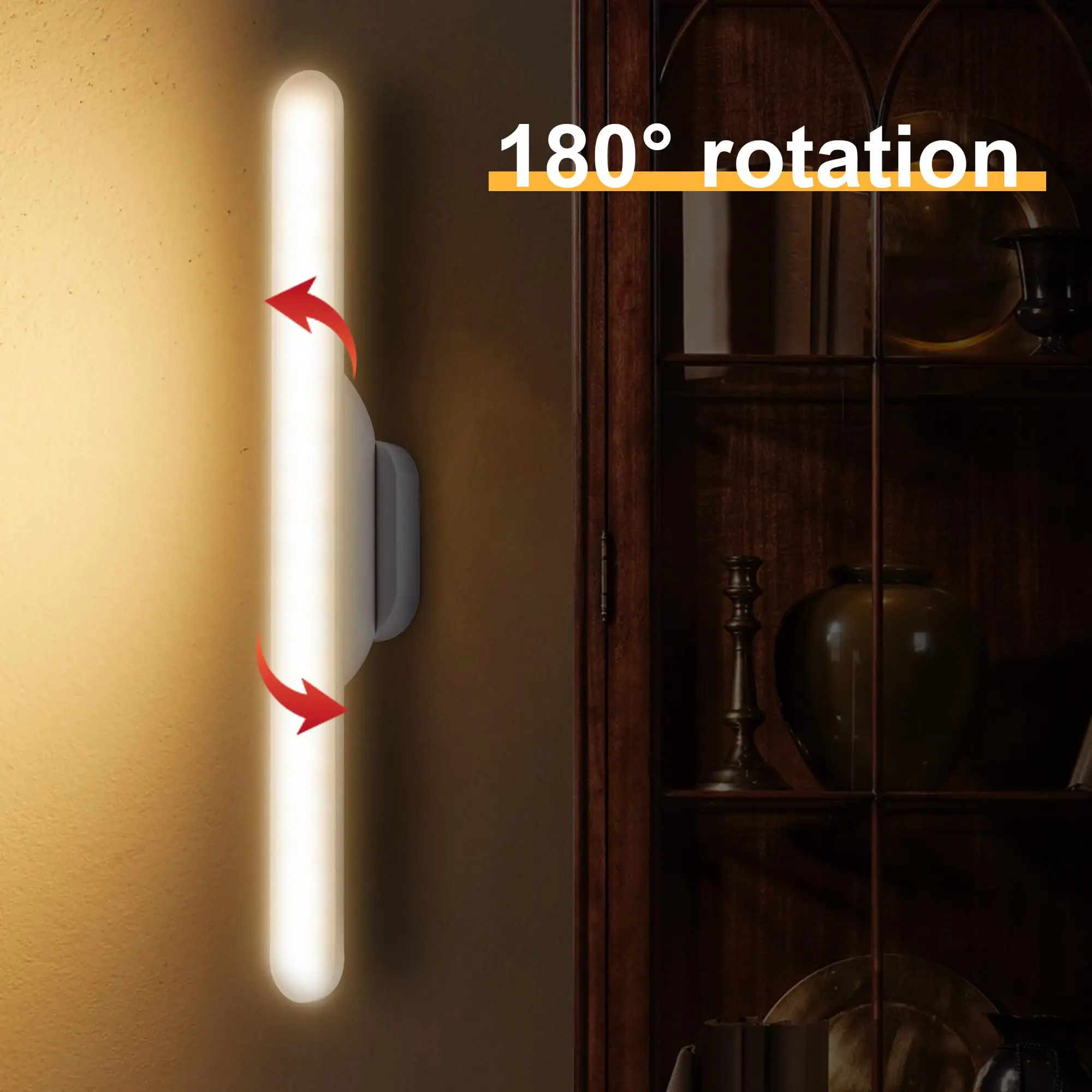 Tsinye Magnetic LED Light Bar Rechargeable Reading Light Rechargeable Wall Mounted Reading Lights Stick On Bunk Bed Lamp