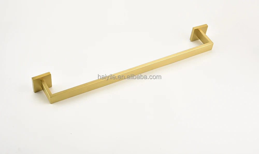 Factory Cheap Price Home Interior Door Bathroom Wall bathroom accessories Stainless Steel Chrome Single Bathroom Brass Towel Bar
