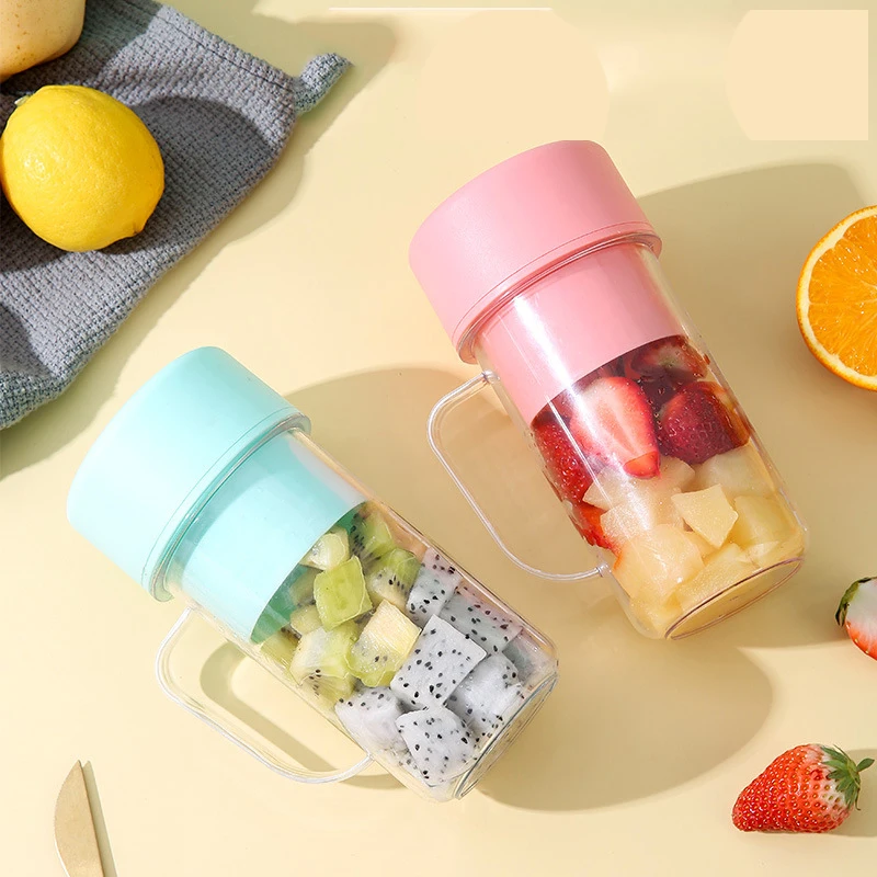 Home Juicer with USB Charging - Portable Fruit Blender Outdoor Travel Cup with Six-Blade Design