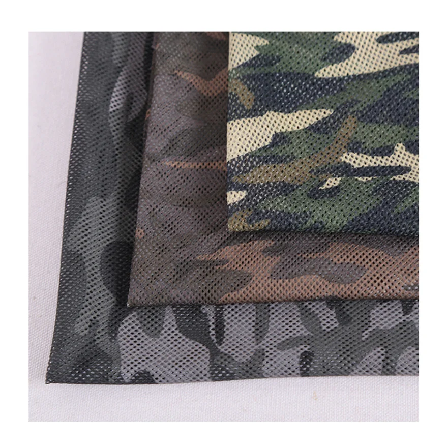 direct deal high quality polyester custom camouflage net mesh for bag
