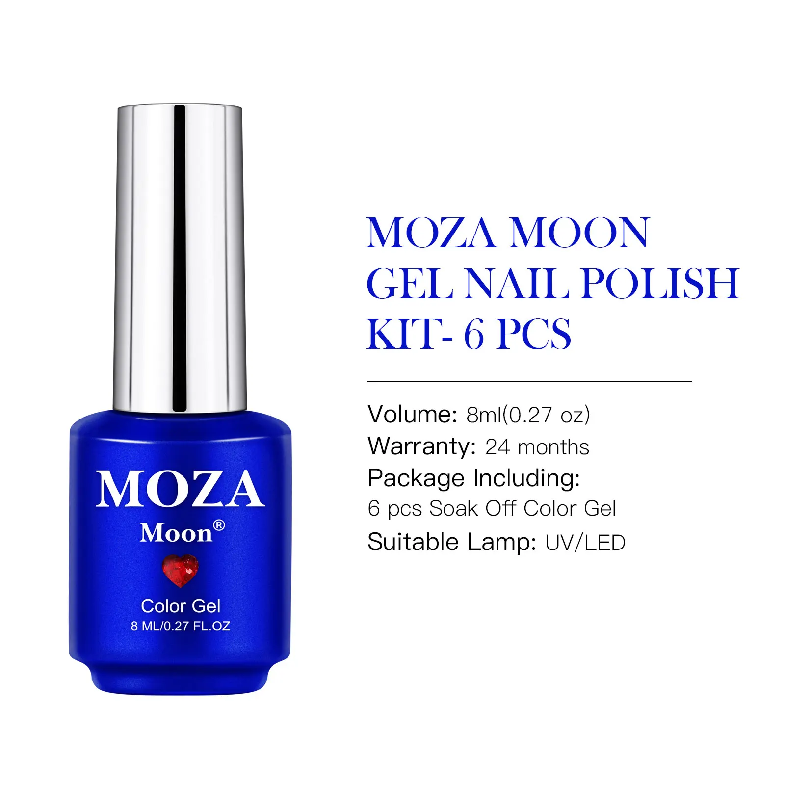 2023 new arrival 6pcs moza moon gel polish set uv led soak off nail kit professional gel nail polish starter kit