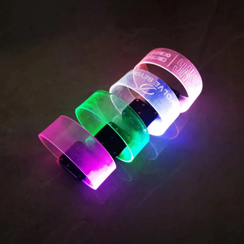 custom led lighting bracelet with magnetic led party bracelet wristband for event and concert