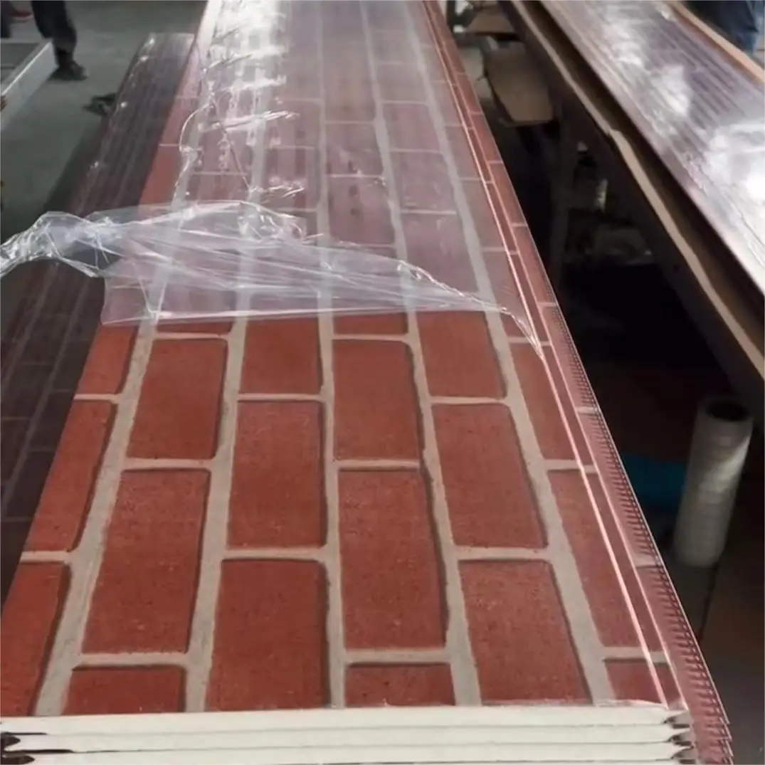 16mm/20mm Pu Foam Panel Metal Insulated Siding Panel House Decorative Exterior Board Decoration Insulation Sandwich Panel