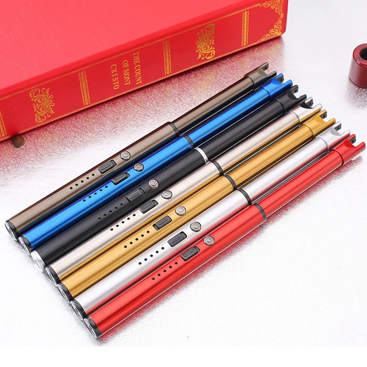 wholesale supplier cheap outdoor kitchen gifts windproof bbq charcoal candle usb rechargeable electric lighter no gas electronic