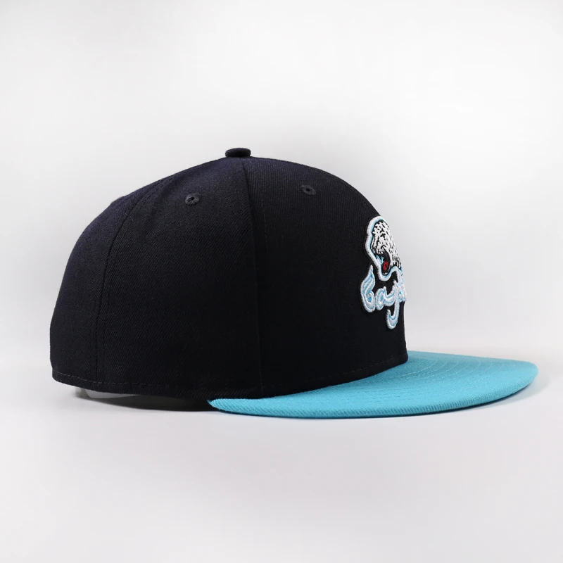 Customised Logo Flat Brim Gorras Snap back Caps Wholesale Two Color 6 Panel Hip Hop Basketball Fitted Snapback Hat Cap
