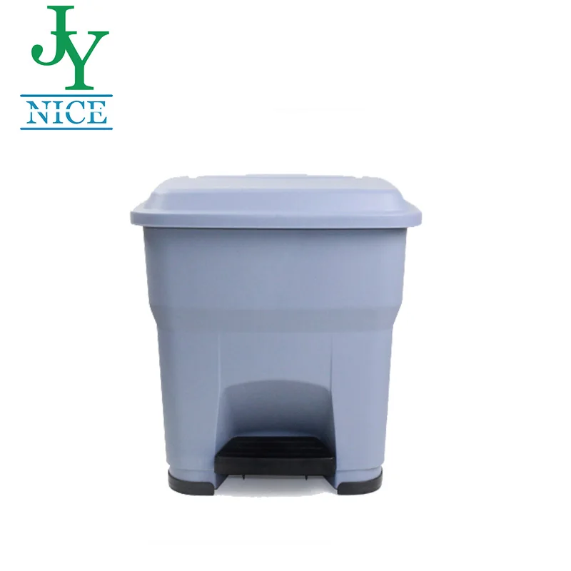 Outdoor Garbage bin green recycle plastic trash bin wheeled trash can rectangular