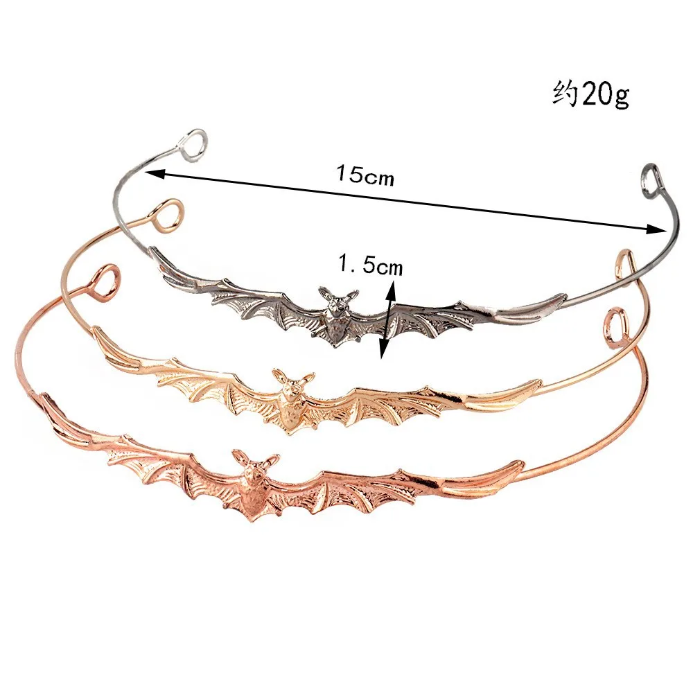 Headband Halloween Bat Hair Crown Women Cosplay Head Party Gothic Headdress Headpiece Elf Hoop Headwear Tiara For Party Decor