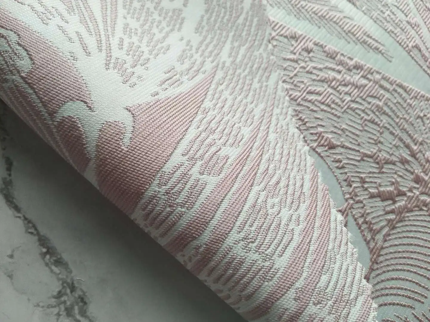 FACTORY SALES NEW DESIGN BROCADE JACQUARD 100%P FABRIC FOR AUTUMN