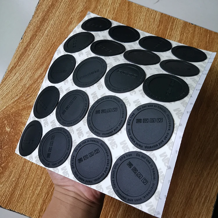 Non-slip 50mm 53mm 58mm silicone rubber bottom pad mat for 15oz 20oz 30oz skinny tumbler