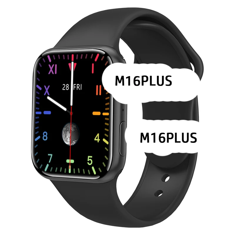 
 Новинка 2021, умные часы M16 plus с большим экраном 1,75 дюйма, умные часы reloj с поддержкой BT звонков, Смарт-часы серии 6 5 6 для женщин wan  