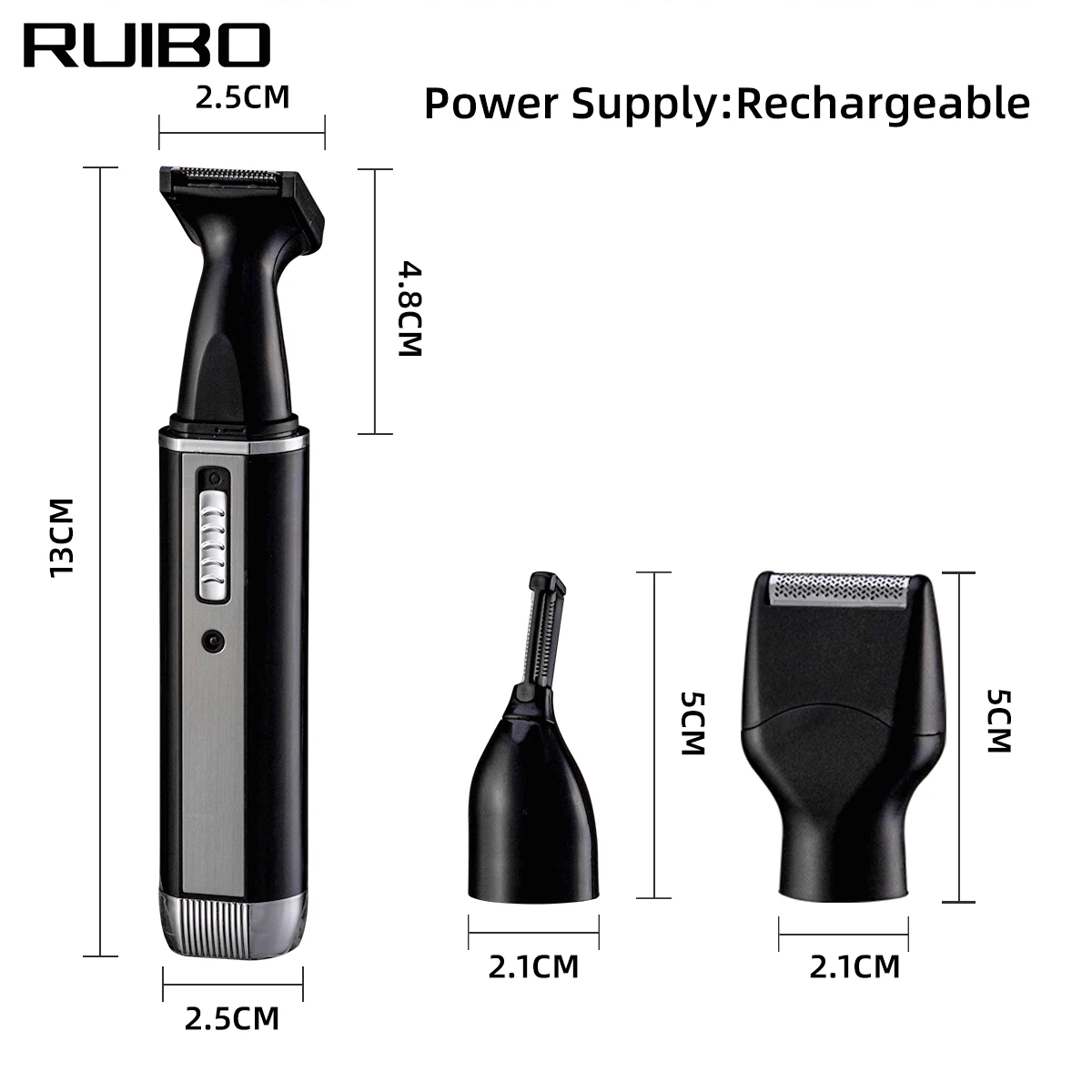 2024 4in1 Electric Nose Hair Trimmer Multifunctional Sideburns Shaver with USB Power Source for Household and Hotel Use