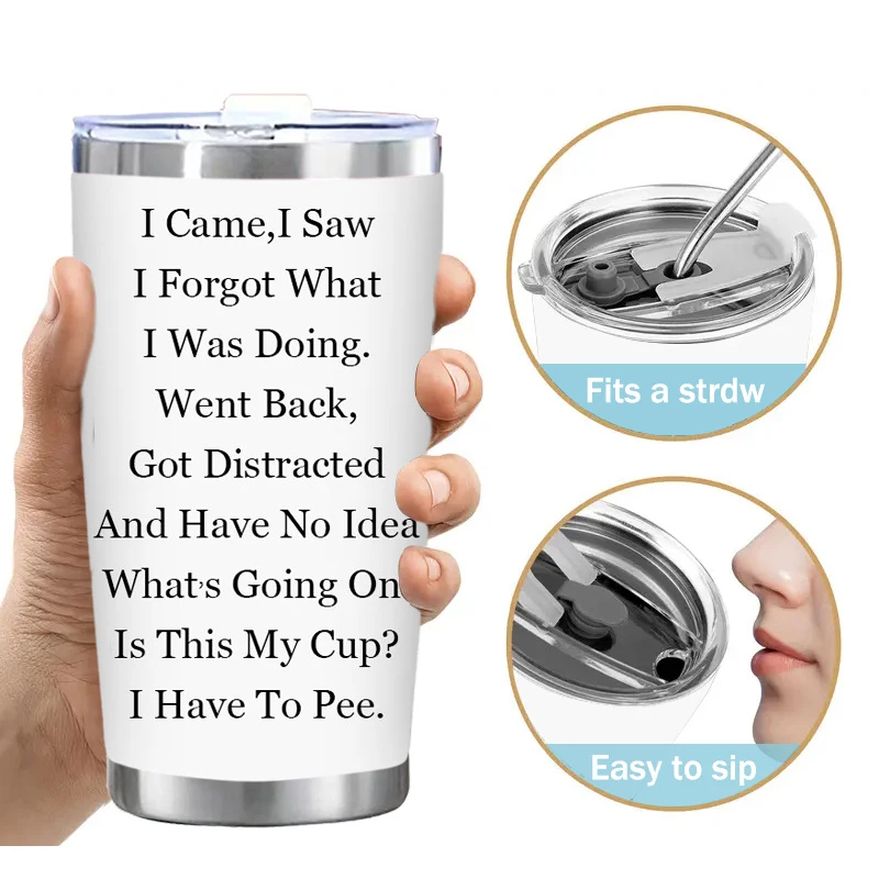 Custom  Water Bottle Insulated Travel Mug Double Wall Stainless Steel Cups 20oz 30oz Coffee Mug