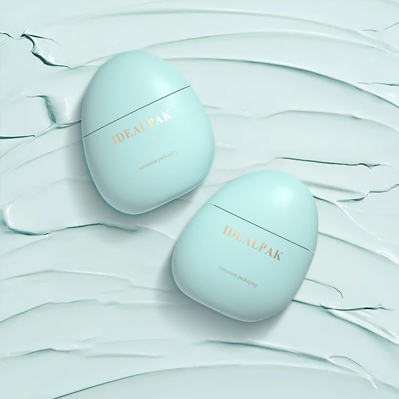 Custom wholesale sunscreen packaging bottle 50ml isolation flat bottle sunscreen lotion packaging bb cream tube blue