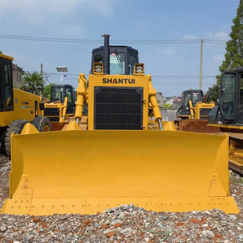 Second hand Shantui SD22 China brand crawler bulldozer low working hours cheap for sale