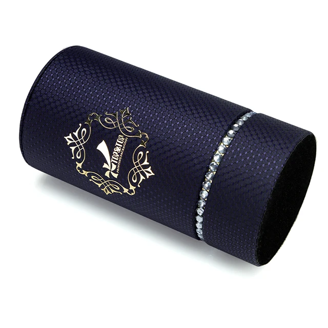 Круглая Бумажная Трубка, упаковочная коробка для парфюмерных бутылок, индивидуальная Роскошная жесткая цилиндрическая упаковочная коробка, одобренная FSC