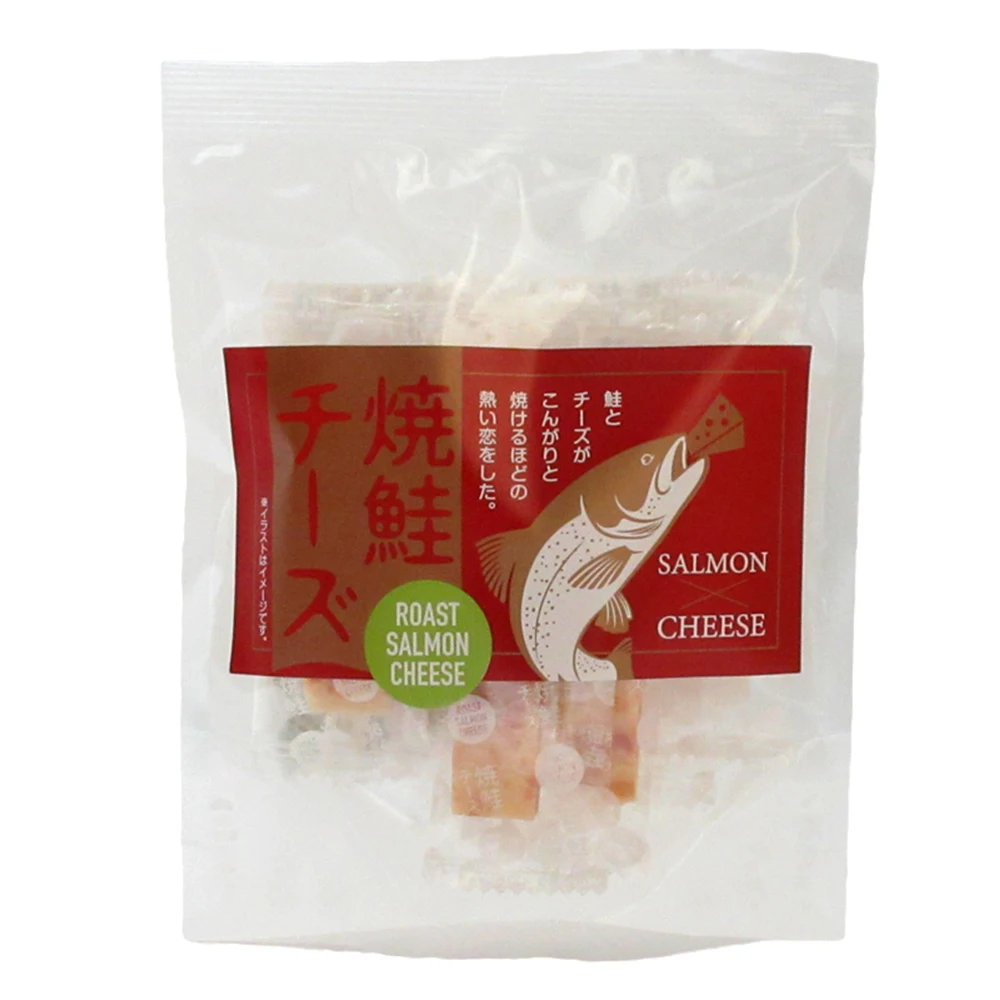 popular dried  semi-soft grilled salmon fish cheese snack seafood