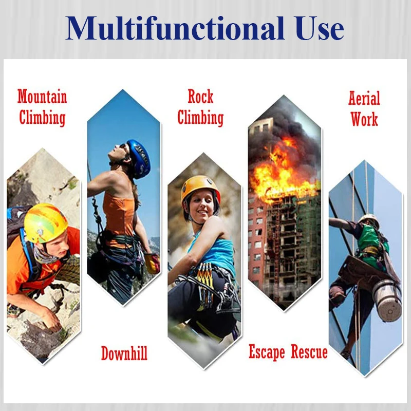 Outdoor mountaineering rock climbing  aerial work rope escape equipment 8-ring descender