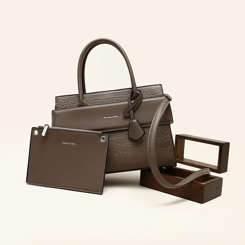2024 Latest Designer Handbag Set PU Leather Large Capacity Tote Bag For Ladies