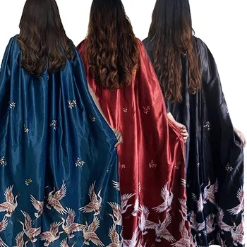Beauty Salon Wholesale Luxury Bathrobe Cloak For Women Steam Satin Robes Steaming V Gown Embroidery Logo Silk Yoni Steam Gowns