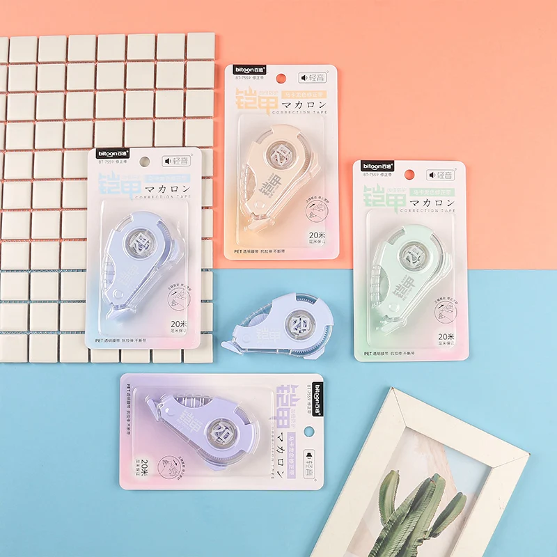 High Quality 20m Length Color Correction Tape Shatterproof Plastic Smooth Application Office School-Factory Supplied Stationery