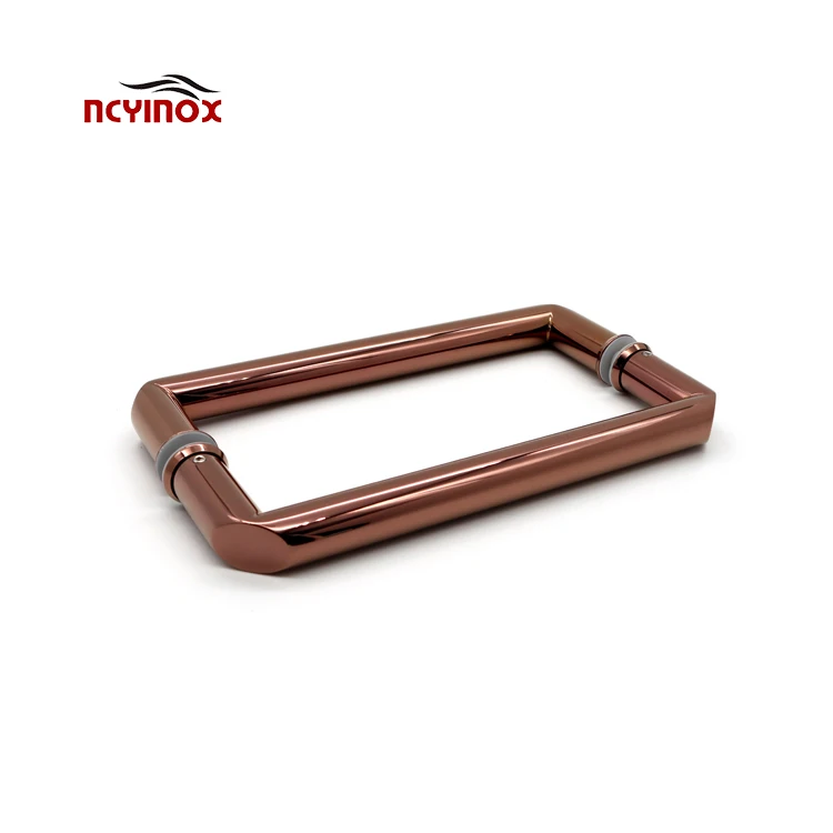 Handle for glass door in a sauna bath handle arc door painted