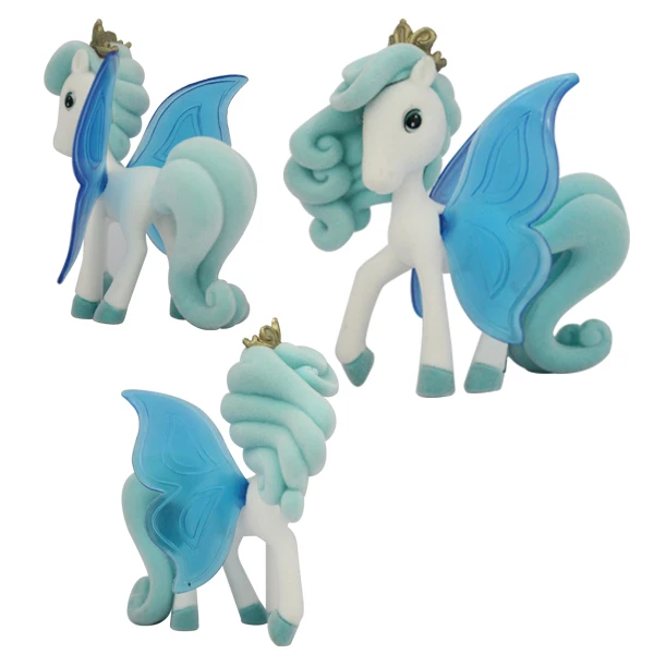 Флокированная фигурка лошади игрушка для продвижения коллективная индивидуальная пластиковая мини-игрушка