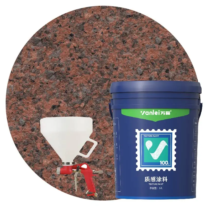 Wanlei легкое нанесение хорошее выравнивание устойчивая к атмосферным воздействиям краска из камня
