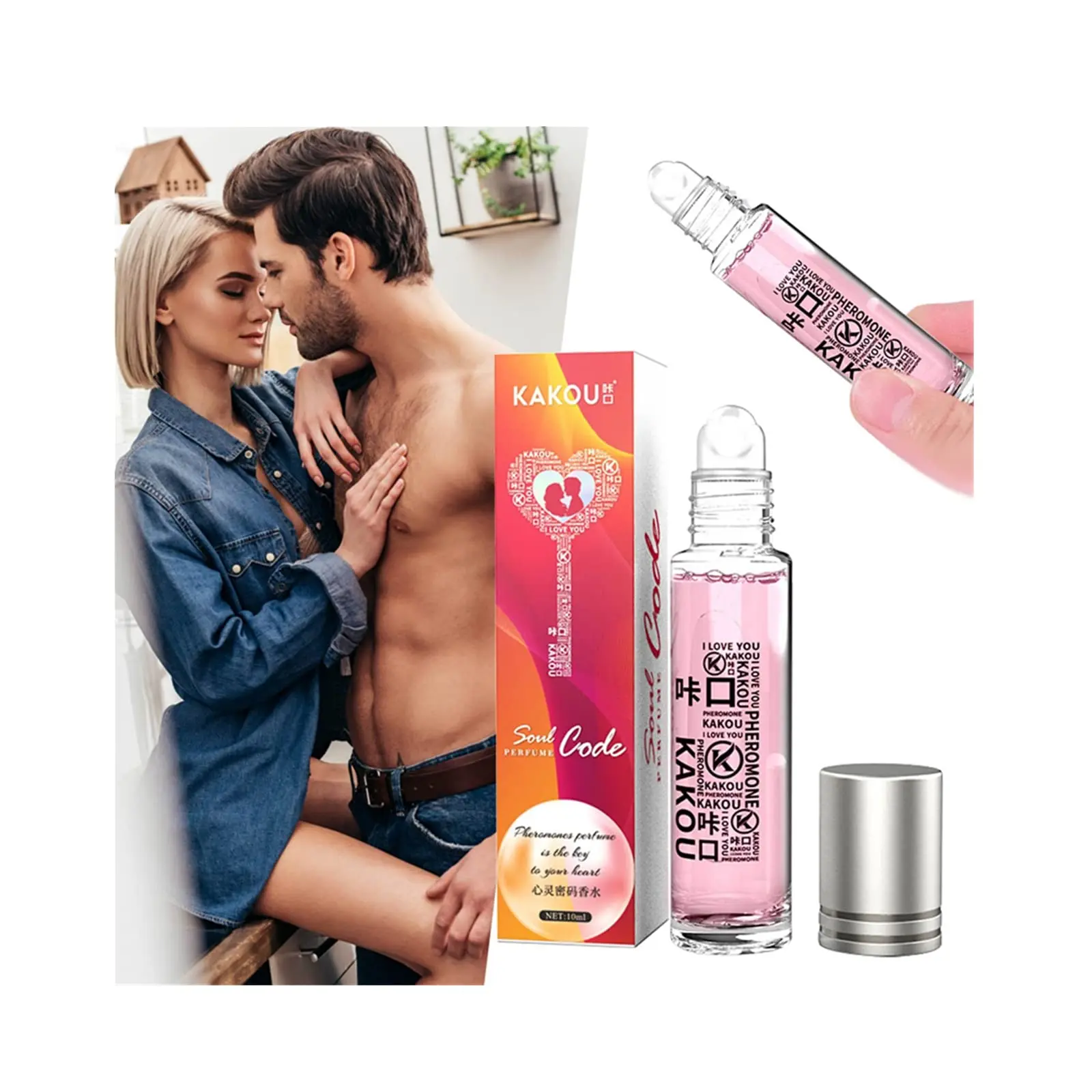 Pheromone Perfume for Women/Men to Attract the Opposite Sex, Feminine Male Eau de Parfum Rollerball Fragrance, 10ml