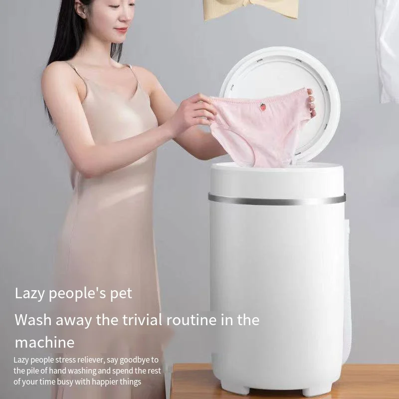 Semi automatic small single barrel sock washing machine, portable mini washing machine, underwear and pants washing machine