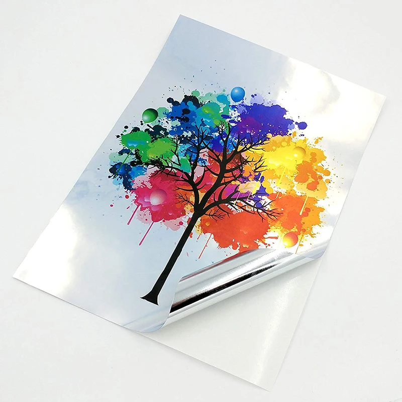 High quality custom printing glossy sliver self adhesive waterproof vinyl sticker label