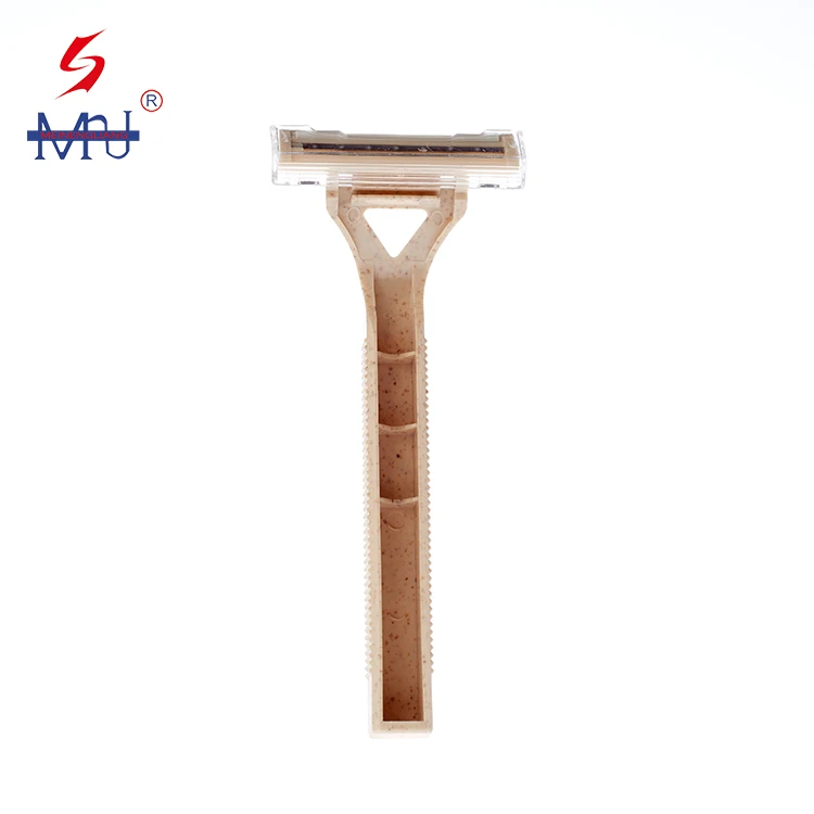 Custom Biodegradable Disposable Hotel Plastic Shaving Razor