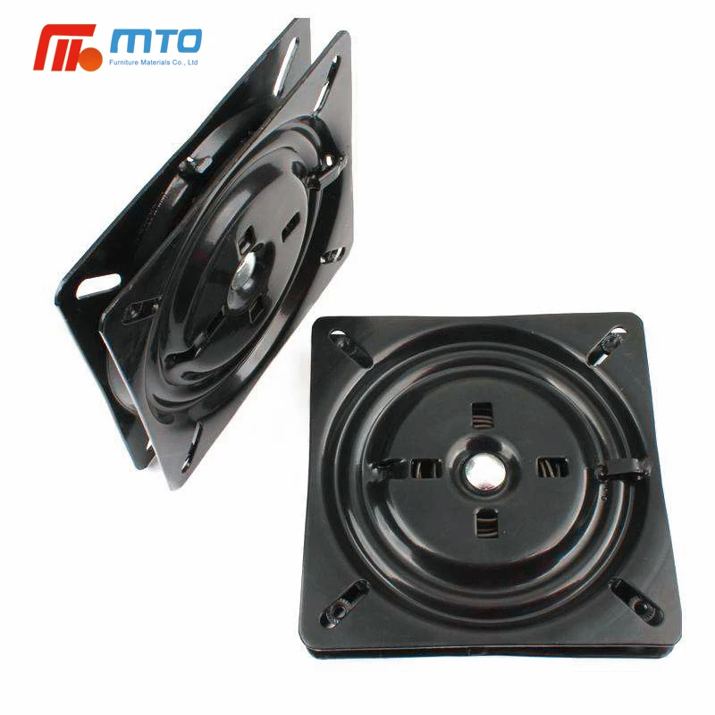 Factory Supply Black coating full ball iron chair swivel Plate For Furniture Accessories