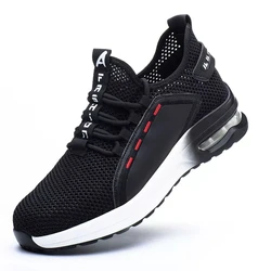 GOTAN Outdoor Safety Shoes for Summer  Breathable Lightweight Work Shoes Mesh Upper PU Sole Safety Shoes Steel Soe