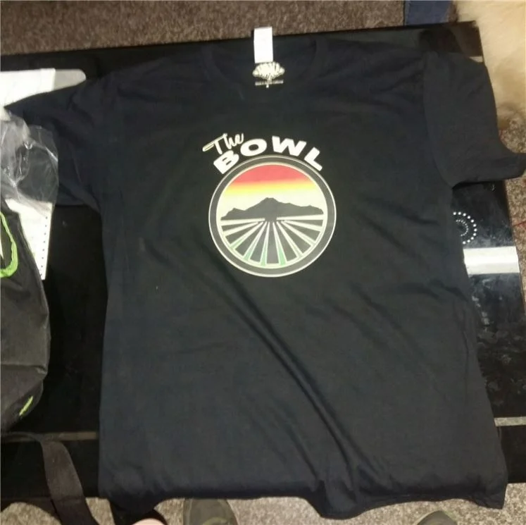 Factory Ring Spun Rubber Print Polyester Nerds Rock T Shirt