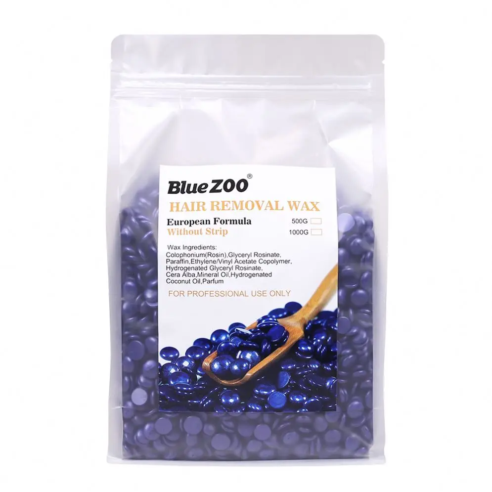  BlueZOO Европейская формула без полосок профессиональное безболезненное удаление волос мерцающие Твердые восковые